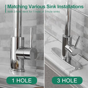 Modern chrome high arc spring kitchen faucet with pull-down sprayer